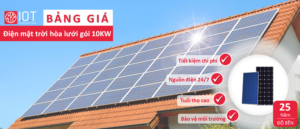 Read more about the article Báo giá hệ thống điện mặt trời hòa lưới giá rẻ – Gói 10kwh